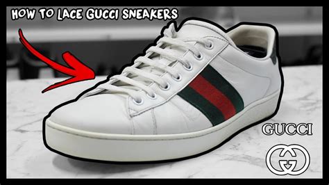 how long are gucci ace laces|HOW TO FACTORY LACE GUCCI ACE SNEAKERS THE .